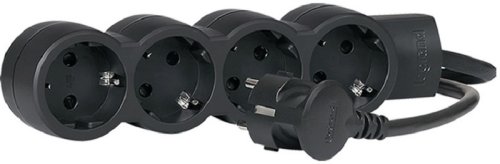 Удлинитель с заземлением Legrand Стандарт 4х5,0м 16А 3500Вт черный картинка 